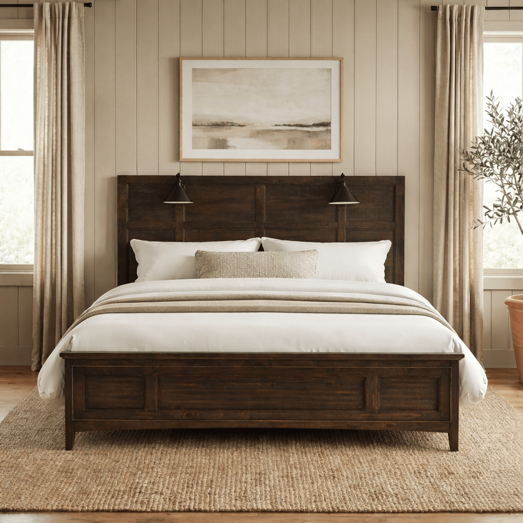 Bay Creek Bed Frame Sven & Son Westley Falls Queen Wooden Lamp Panel Bed