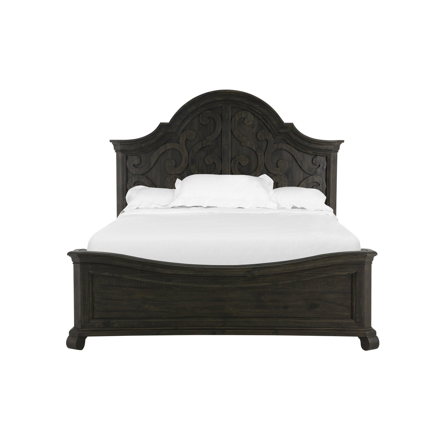 Bellamy Bed Frame Sven & Son Bellamy Queen Wooden Shaped Panel Bed