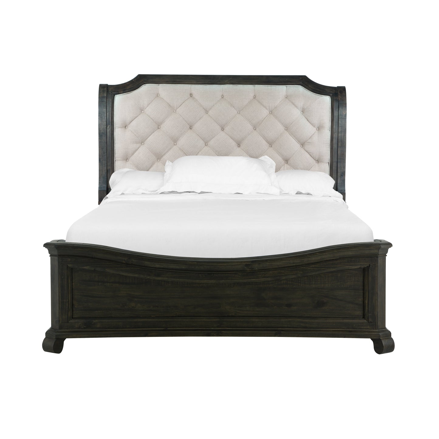 Bellamy Bed Frame Sven & Son Bellamy Queen Upholstered Sleigh Bed
