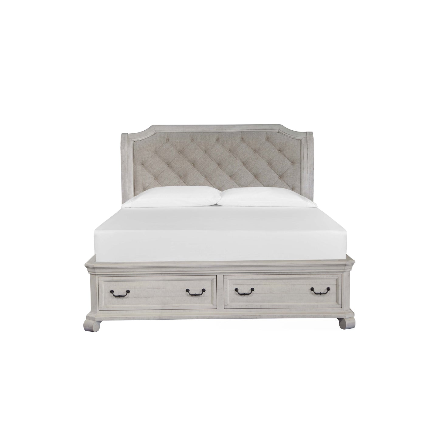 Bellamy Bed Frame Sven & Son Bronwyn Queen Upholstered Sleigh Storage Bed