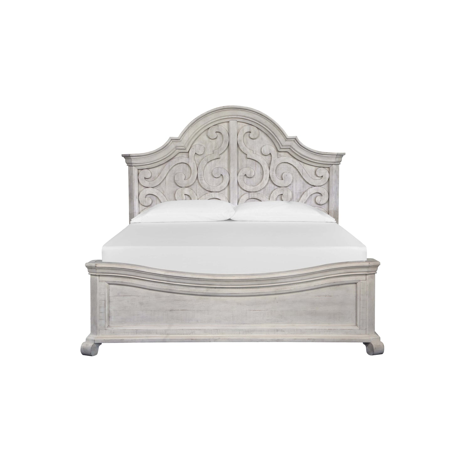 Bellamy Bed Frame Sven & Son Bronwyn Queen Wooden Shaped Panel Bed
