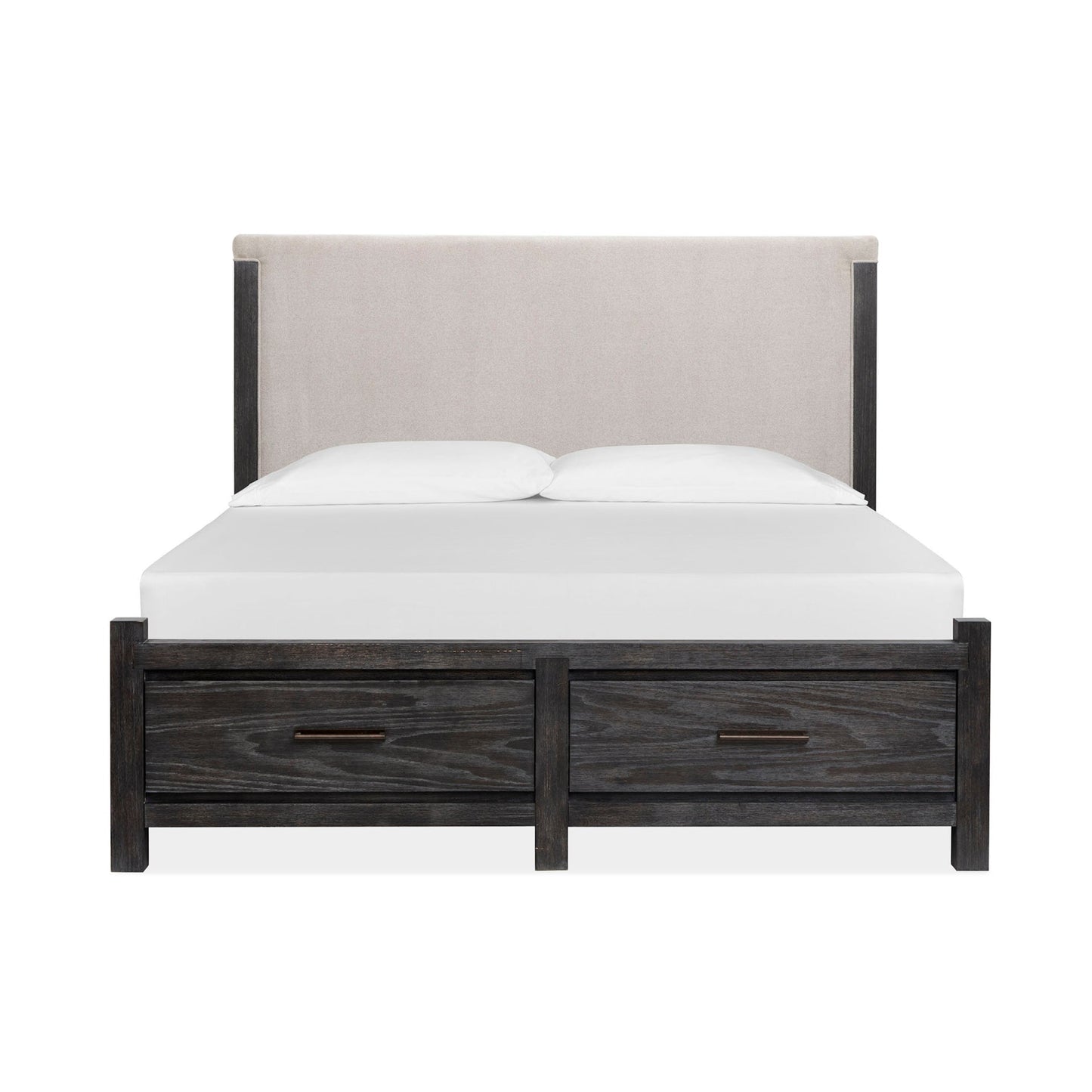 Plum Creek Bed Frame Sven & Son Plum Creek - Black Queen Upholstered Panel Storage Bed