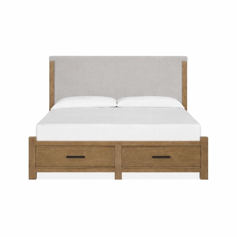 Plum Creek Bed Frame Sven & Son Plum Creek Queen Upholstered Panel Storage Bed
