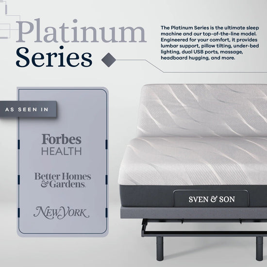 Platinum Series Adjustable Bed Base + Choice of Mattress Bundle bundle Sven & Son 