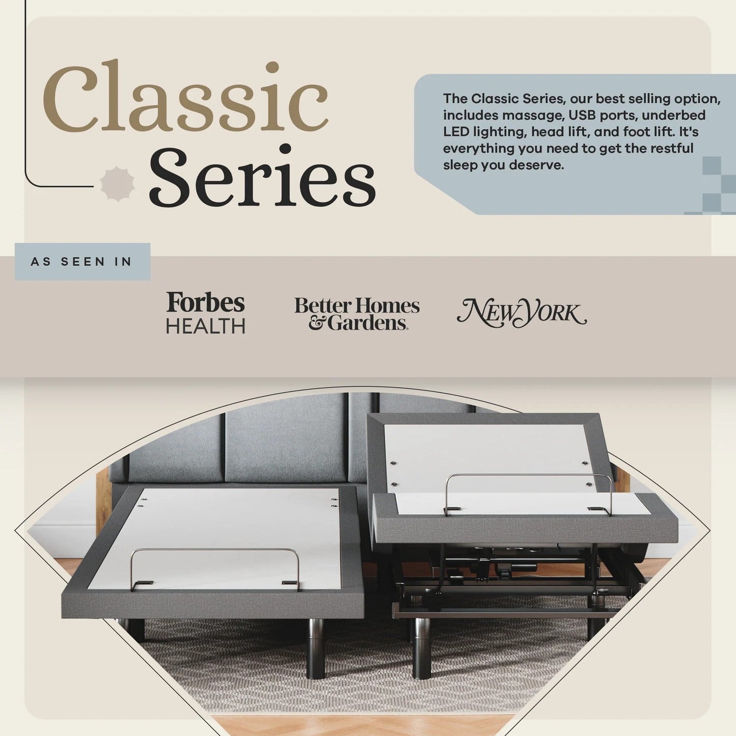 Classic Series Adjustable Bed Base + Choice of Mattress Bundle bundle Sven & Son 