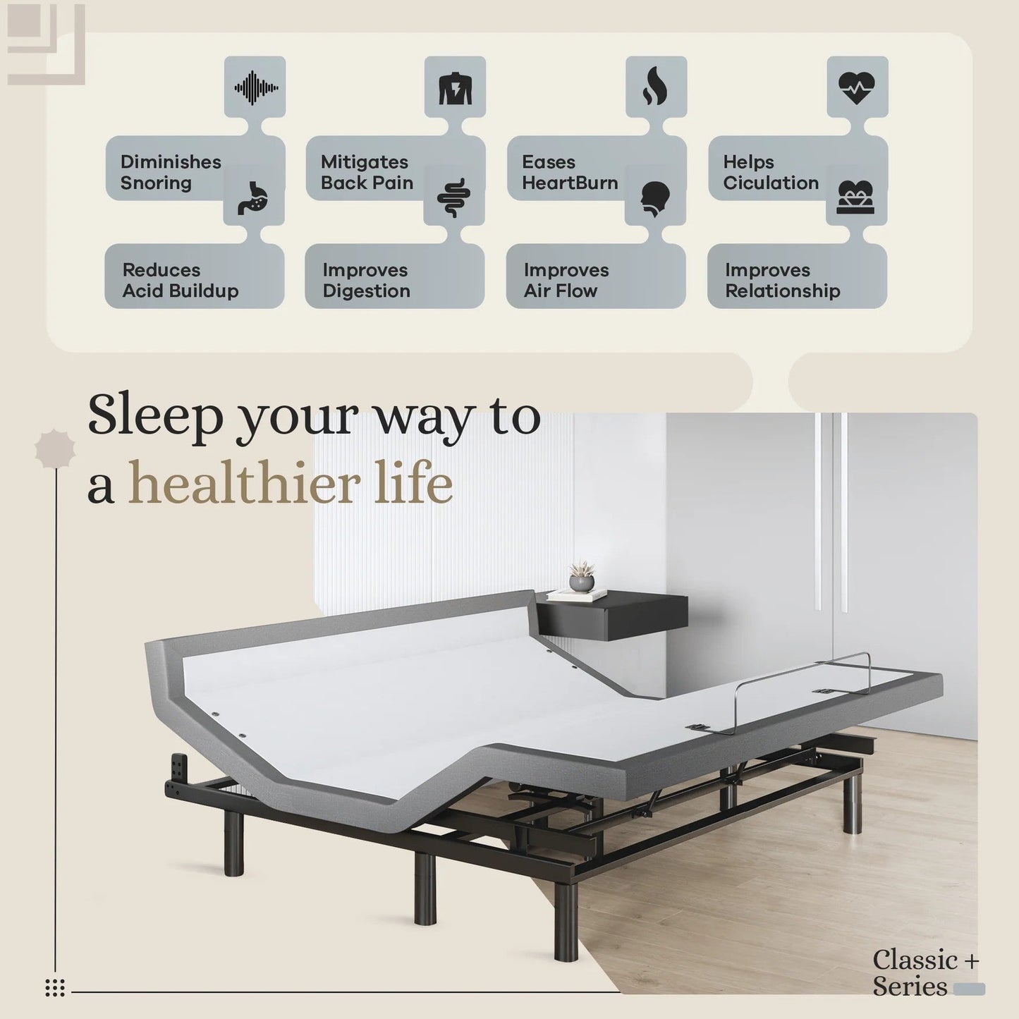 ClassicPlus+ Series Adjustable Bed Base + Choice of Mattress Bundle bundle Sven & Son 