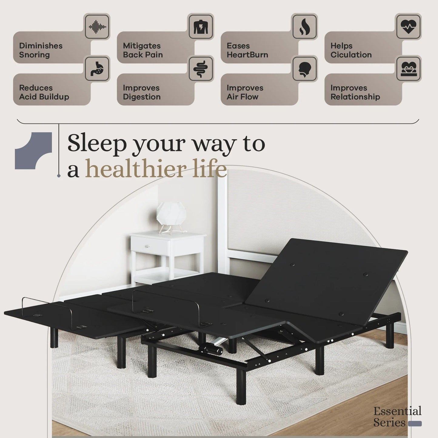 Essential Series Adjustable Bed Base + Choice of Mattress Bundle bundle Sven & Son 