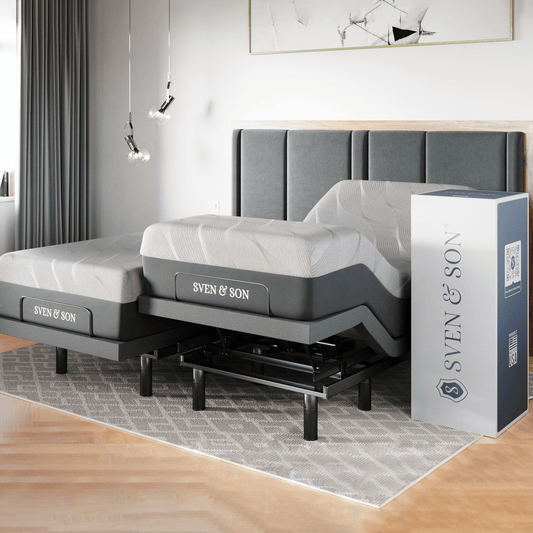 Classic Series Adjustable Bed Base + Choice of Mattress Bundle bundle SVEN & SON® Split-King 14" Medium Soft 