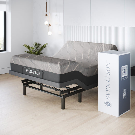 Classic+ Series Adjustable Bed Base + Choice of Mattress Bundle bundle SVEN & SON® Full 10" Firm 
