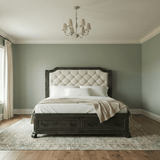 Bellamy Bed Frame Sven & Son Bellamy Queen Upholstered Sleigh Storage Bed