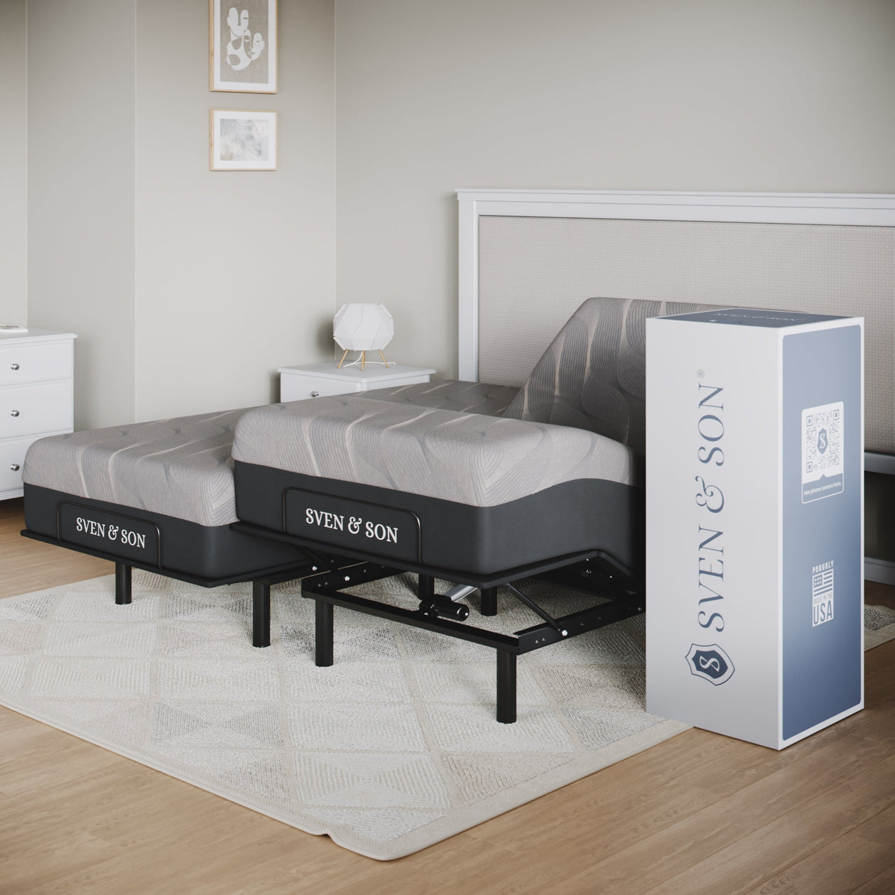 deficiencia Infantil Sala Serie esencial Base de cama ajustable + Elección del paquete de colcho –  Sven & Son