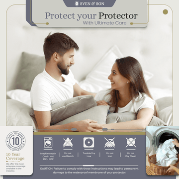MarCielo 100% Waterproof Knit Mattress Protector Stretch Up to 21