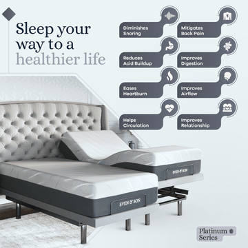 Platinum Series Adjustable Bed Frame Premium Hybrid Mattress