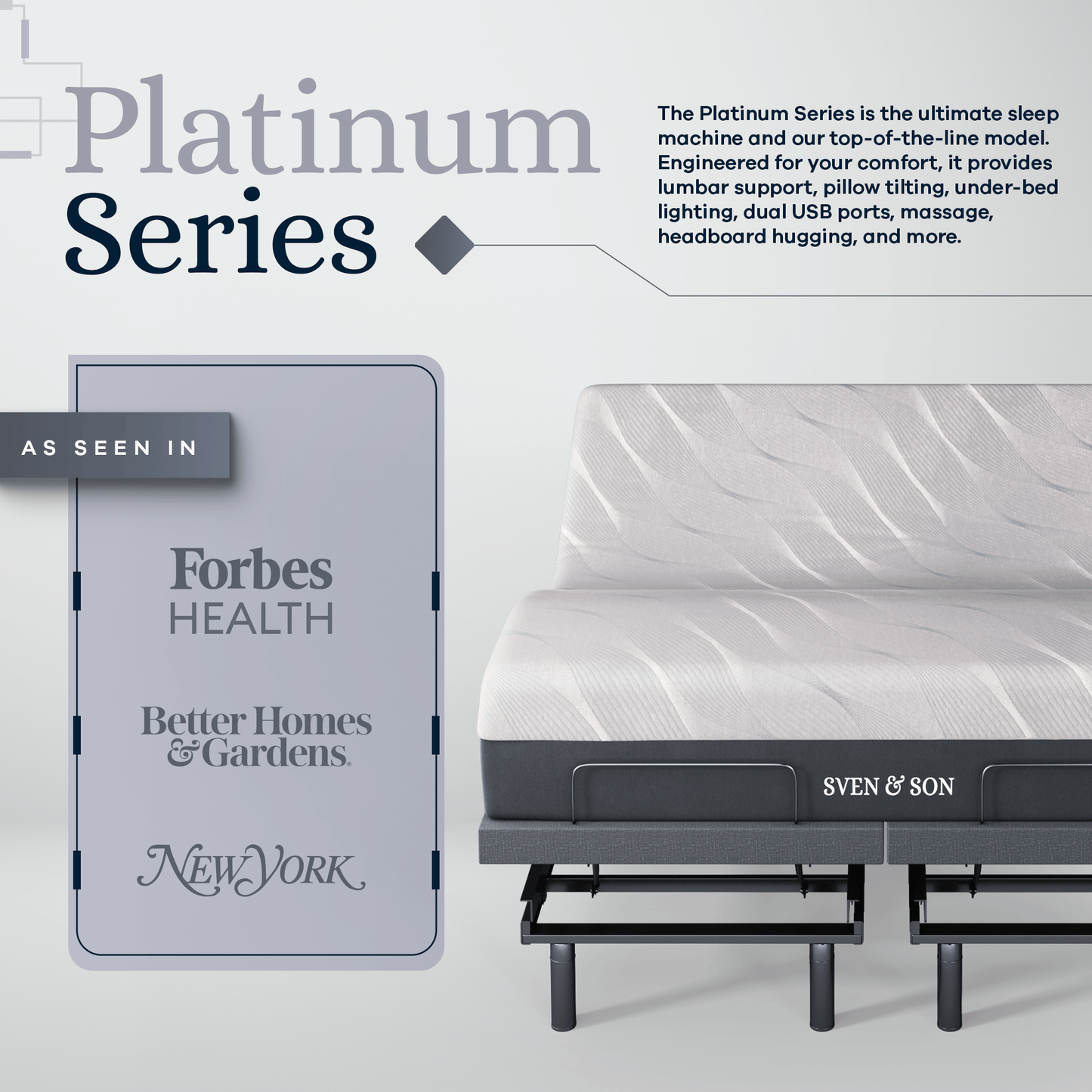 Platinum Series Adjustable Bed Base + Choice of Mattress Bundle bundle SVEN & SON® 