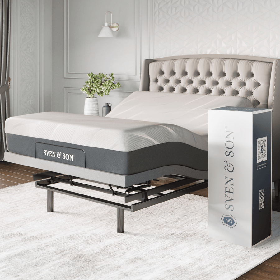 Platinum Series Adjustable Bed Base + Choice of Mattress Bundle bundle SVEN & SON® Queen 14" Medium Soft 
