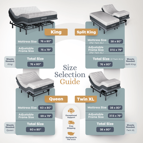 Bliss Series Adjustable Bed Base + Choice of Mattress Bundle bundle Sven & Son 