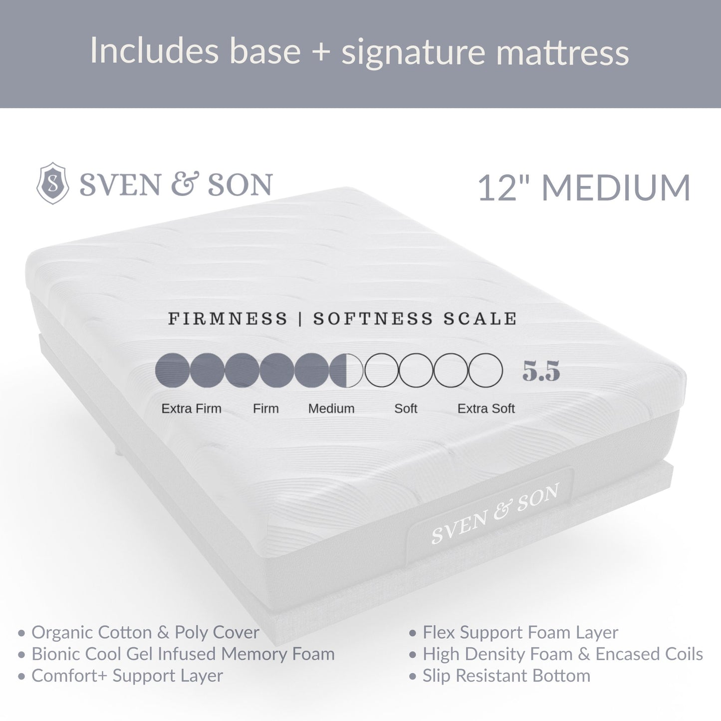 Essential Adjustable Base + Mattress Bundle bundle Sven & Son 