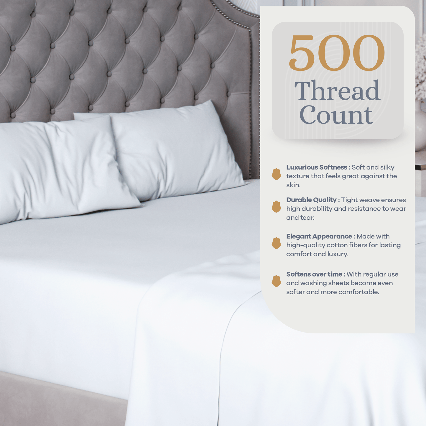 Premium Italian Crafted Percale Sheet Set, 500 Thread Count Sven & Son 